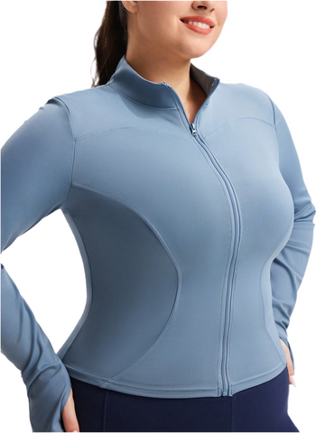 Giacca da donna con protezione UV 50+, 4 vie stretch, taglia curvy - Giacca antivento e impermeabile
